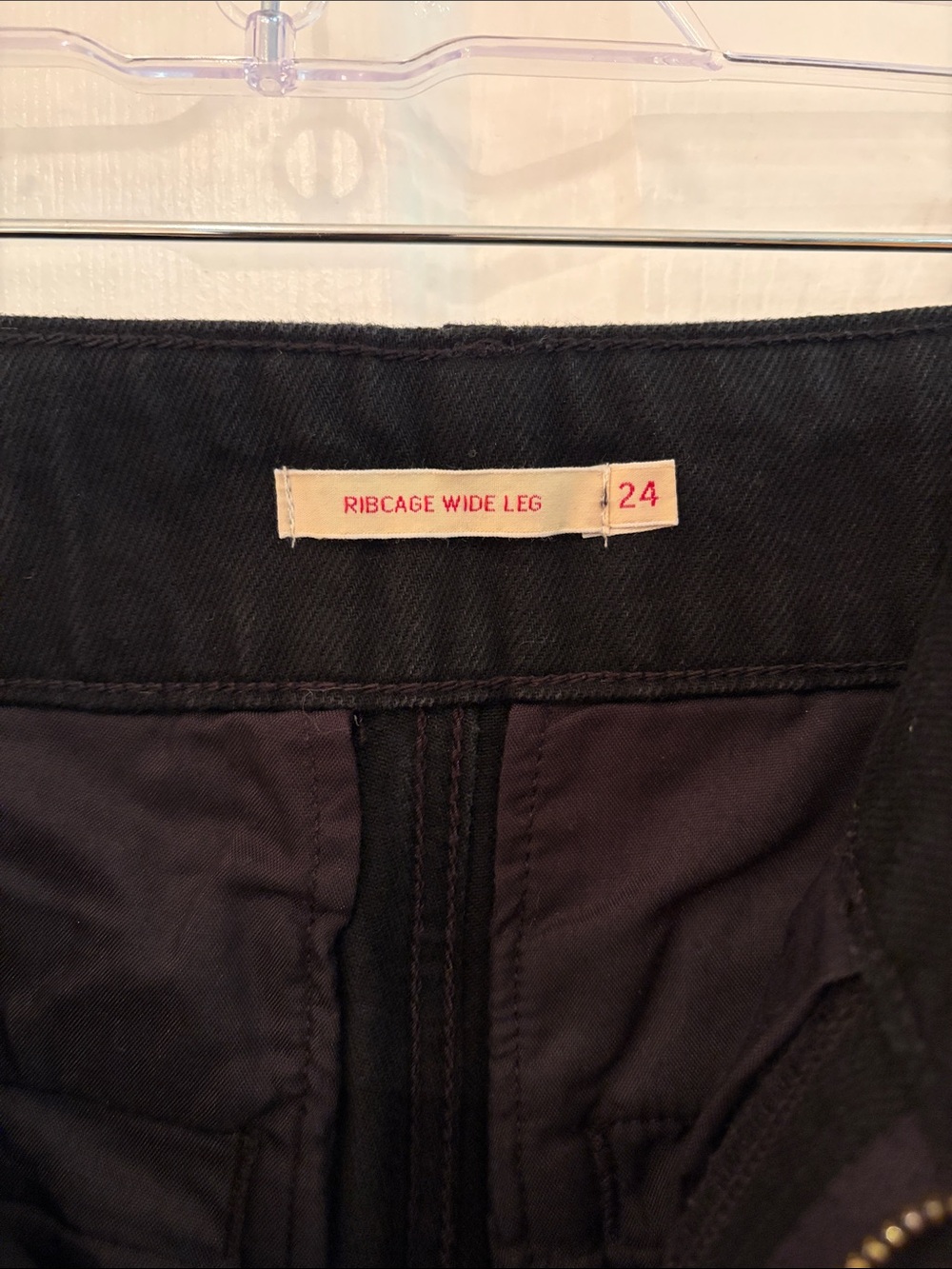 Levi's Ribcage Wide Leg Trouser Jeans — Black